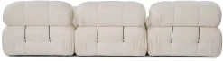 Canapé d'angle droit en tissu beige 95x288x75cm Bubble - Home Design