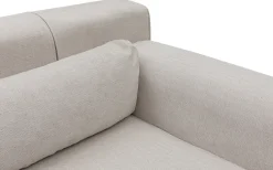 Canapé d'angle droit en tissu beige 308x100x78cm Jivago - Home Design