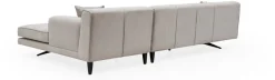 Canapé d'angle droit en tissu beige 308x100x78cm Jivago - Home Design