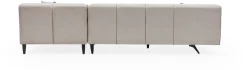 Canapé d'angle droit en tissu beige 308x100x78cm Jivago - Home Design