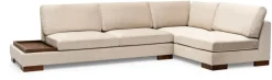 Canapé d'angle droit en tissu beige 193x313x97cm Tulip corner - Home Design