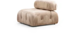 Canapé d'angle droit en tissu cappuccino 95x288x75cm Bubble - Home Design