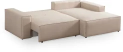 canapé d'angle droit en tissu écru 260x170x78cm Pirlo - Home Design