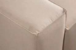 canapé d'angle droit en tissu écru 260x170x78cm Pirlo - Home Design