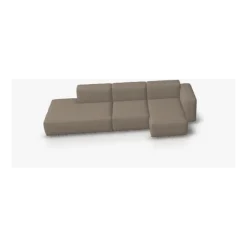 Canapé d'angle en tissus marron bolgheri lgg60 Mag Soft - Hay