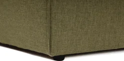Canapé d'angle en tissu vert 185x296x66cm Fora - Home Design