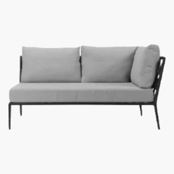 Canapé d'angle gauche avec coussin gris lave Leo modular - Vincent Sheppard