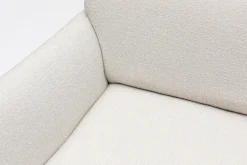 Canapé d'angle gauche en tissu blanc 273x93x86cm Eddy - Home Design