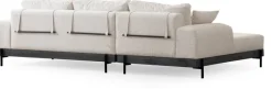 Canapé d'angle gauche en tissu blanc 280x98x78cm Eti - Home Design