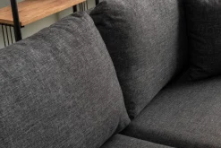 Canapé d'angle gauche en tissu gris 245x180x43cm Reya - Home Design