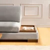 Canapé d'angle gauche en tissu gris 193x313x97cm Tulip corner - Home Design