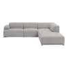 Canapé d'angle gris clair configuration 2 Connect Soft - Muuto
