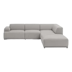 Canapé d'angle gris clair configuration 2 Connect Soft - Muuto