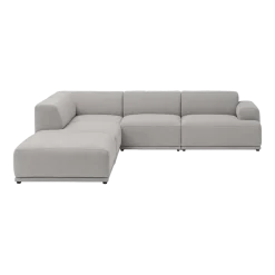 Canapé d'angle gris clair Connect Soft - Muuto