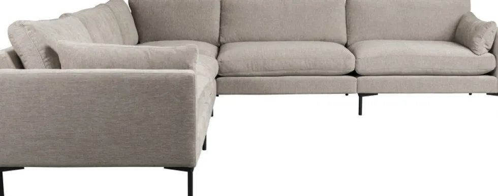 Canapé d'angle 7 places en polyester latte 318cm Summer - Zuiver