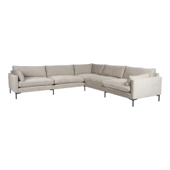 Canapé d'angle 7 places en polyester latte 318cm Summer - Zuiver
