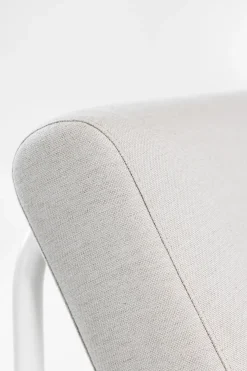 Canapé de jardin en acier blanc et assise sable 168cm Cruz - Metallbude