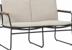 Canapé de jardin en métal noir 125cm Hampton - Bloomingville