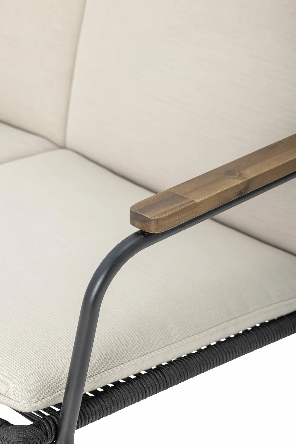 Canapé de jardin en métal noir 125cm Hampton - Bloomingville
