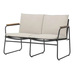 Canapé de jardin en métal noir 125cm Hampton - Bloomingville