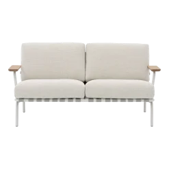 Canapé d'extérieur en acier et tissu gris 73x152,5cm Settle - Muuto