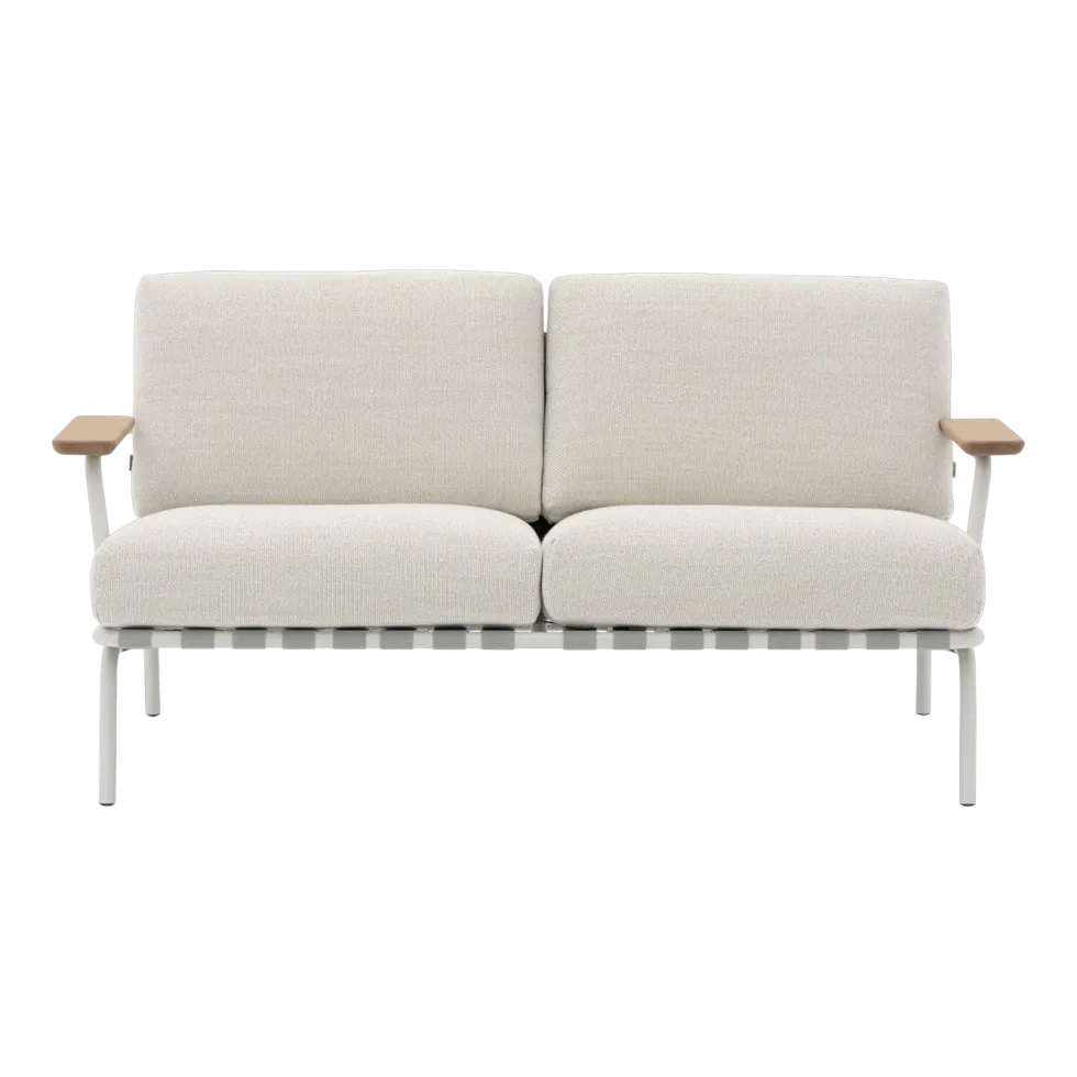 Canapé d'extérieur en acier et tissu gris 73x152,5cm Settle - Muuto