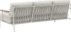Canapé d'extérieur en acier et tissu gris 73x218,5cm Settle - Muuto