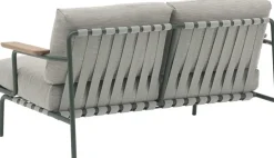 Canapé d'extérieur en acier et tissu vert-gris 73x152,5cm Settle - Muuto