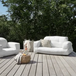 Canapé d'extérieur en acrylique blanc 122x140x70cm Hippo - Karup Design
