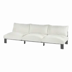 Canapé d'extérieur trois places blanc en aluminium - Serax