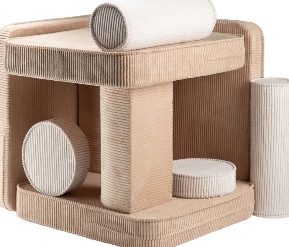 Canapé dépliable en velours côtelé brown sugar 136x78x40cm Settle - Wigiwama