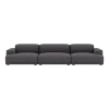 Canapé droit en tissu vancouver 13 et frêne noir 326x92cm Connect Modular - Muuto