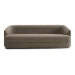 Canapé droit 3 places rembourré barnum dark taupe 220cm Covent - New Works
