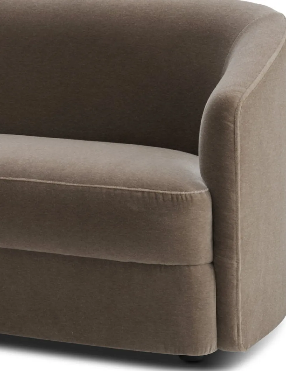 Canapé droit 3 places rembourré barnum marron 220cm Covent - New Works