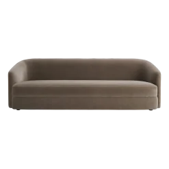 Canapé droit 3 places rembourré barnum marron 220cm Covent - New Works