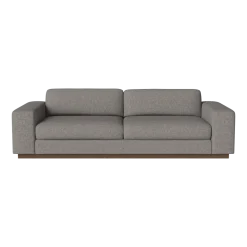 Canapé en chêne teinté huilé et assise grise 243cm Sepia - Bolia