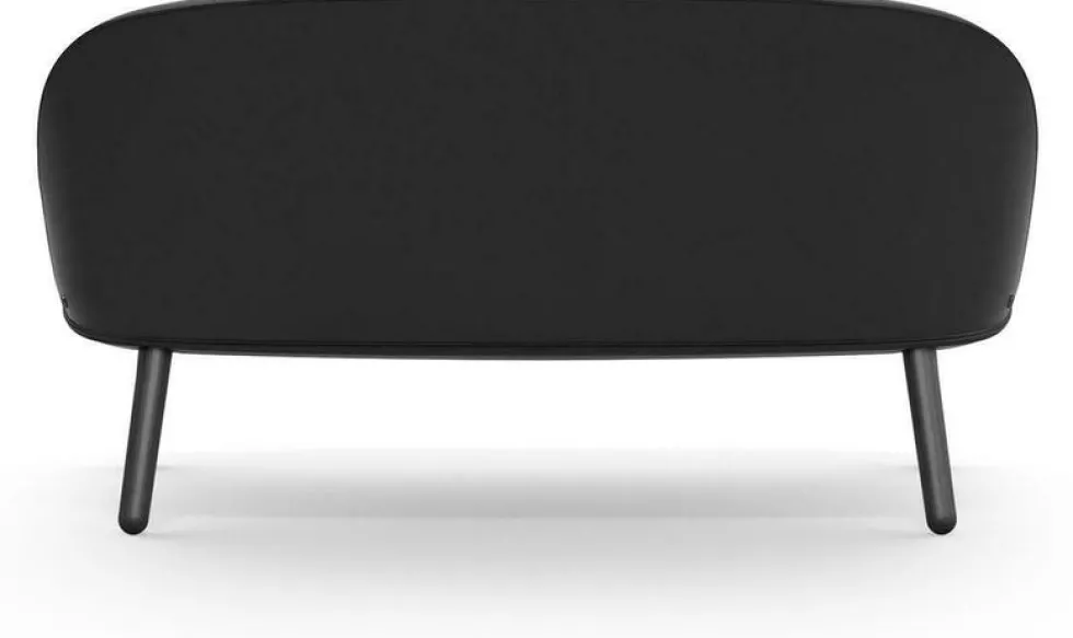 Canapé en cuir noir et pieds en chêne noir 145 cm Ace - Normann Copenhagen