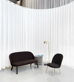 Canapé en cuir noir et pieds en chêne noir 145 cm Ace - Normann Copenhagen