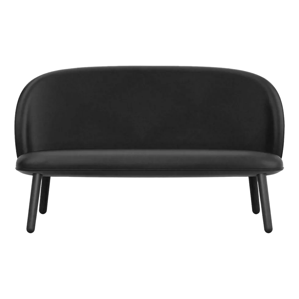 Canapé en cuir noir et pieds en chêne noir 145 cm Ace - Normann Copenhagen