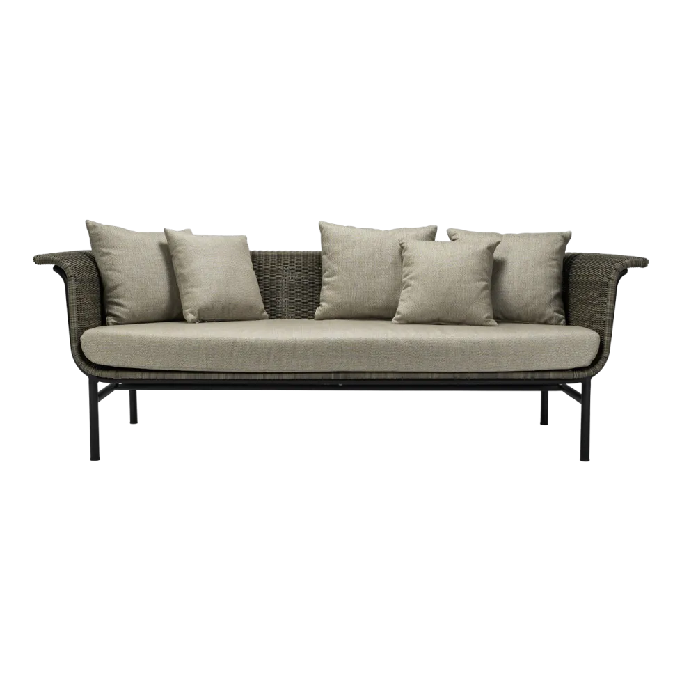 Canapé en osier taupe 200 x 69 cm Wicked - Vincent Sheppard