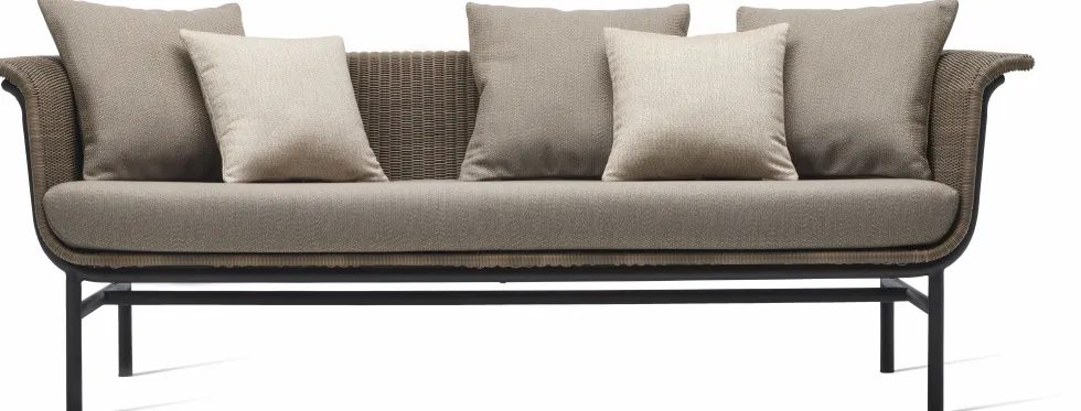Canapé en osier taupe 200 x 69 cm Wicked - Vincent Sheppard