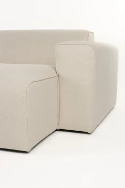 Canapé en polyester beige avec méridienne à droite 350x70x41cm Milka - Zuiver