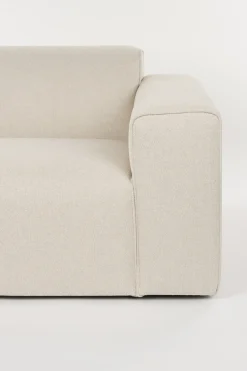 Canapé en polyester beige avec méridienne à gauche 247x70x41x63cm Milka - Zuiver