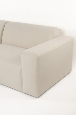 Canapé en polyester beige avec méridienne à gauche 247x70x41x63cm Milka - Zuiver
