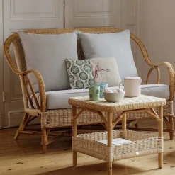 Canapé en rotin naturel avec coussin Nantucket - KOK