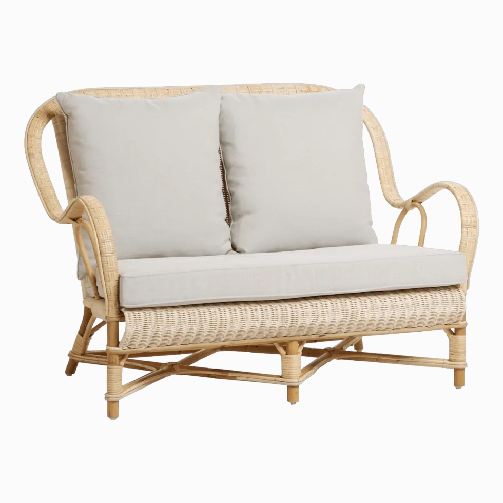 Canapé en rotin naturel avec coussin Nantucket - KOK