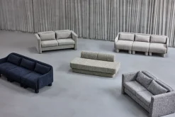 Canapé en tissu gris foncé 178x84x73cm Soba - Hübsch
