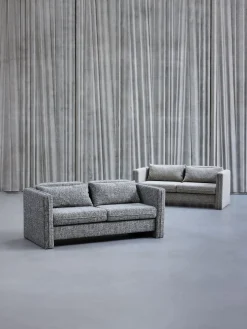 Canapé en tissu gris foncé 178x84x73cm Soba - Hübsch