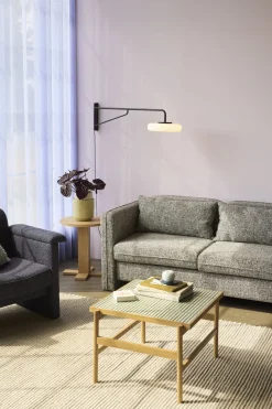 Canapé en tissu gris foncé 178x84x73cm Soba - Hübsch