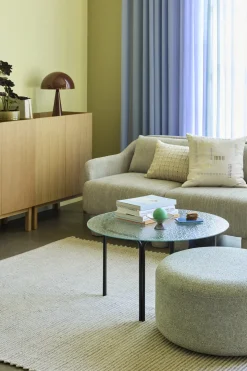 Canapé en tissu vert clair 224x83xH74 Elegance - Hübsch